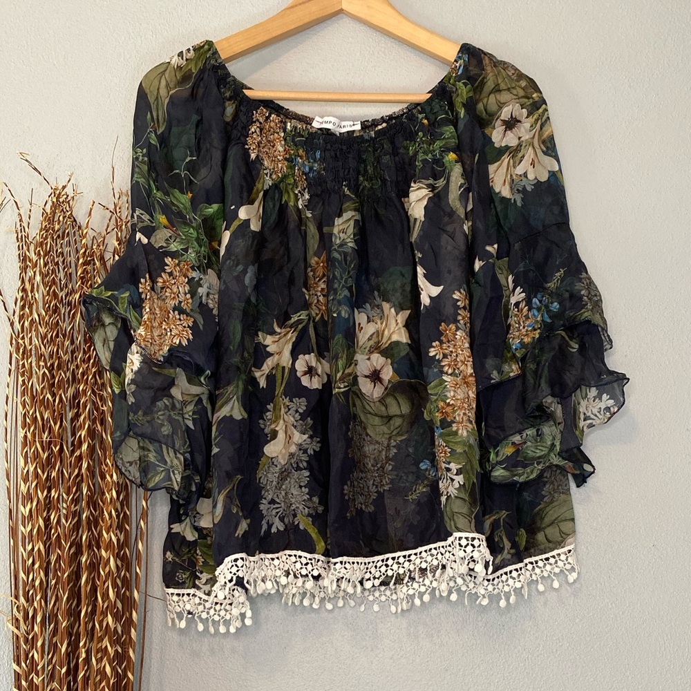 Tempo Paris Sheer Blouse